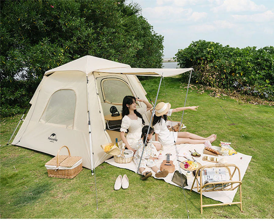 Cheap Goat Tents  Outdoor Automatic Tent Five Side Circulating Ventilation Telescopic Tent Quick Open Support 3 Persons Camping Tent Tents 